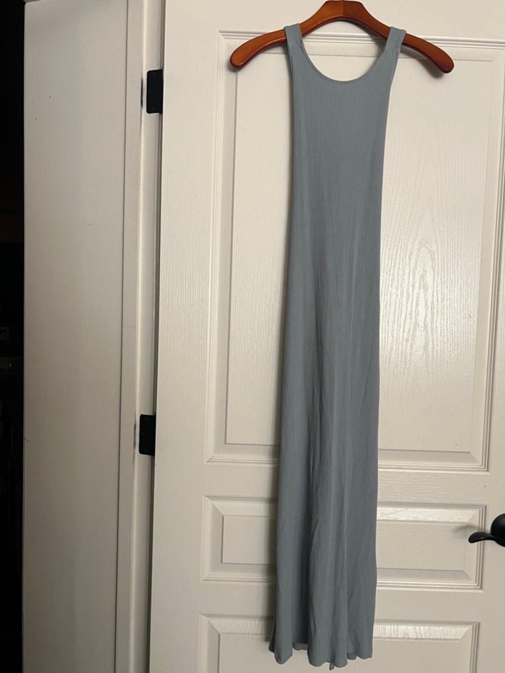 H&M Light Gray Ribbed Maxi Tank Dress